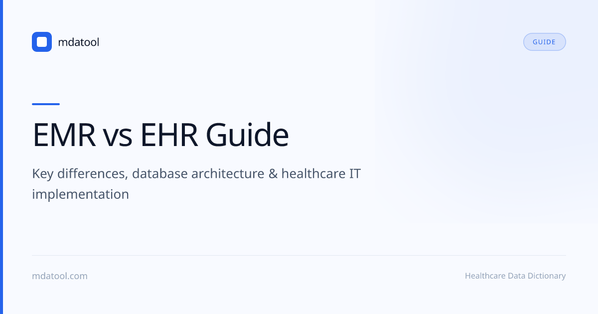 EMR vs EHR: Key Differences & Database Design | mdatool