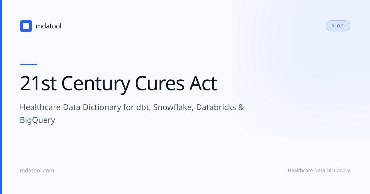 21st Century Cures Act | mdatool
